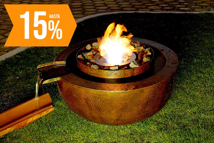 Chimenea Aqua Koppar de etanol